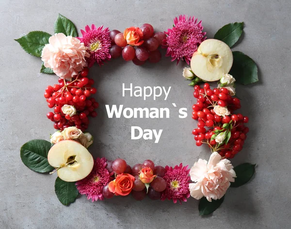 Текст HAPPY WOMAN'S DAY — стокове фото