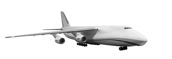 Σύγχρονο Αεροπλάνο Λευκό Φόντο — Φωτογραφία Αρχείου