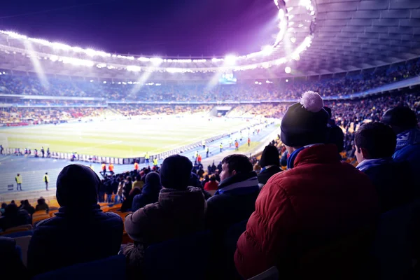 Voetbal stadion achtergrond. — Stockfoto