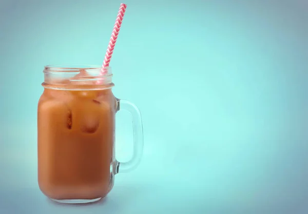 Iced coffee with milk — Stock Photo, Image