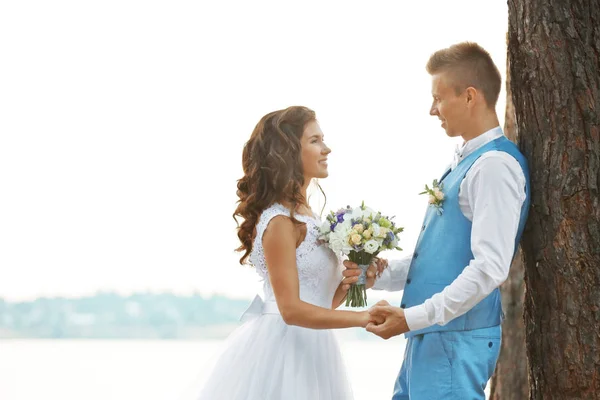 Schönes Hochzeitspaar — Stockfoto