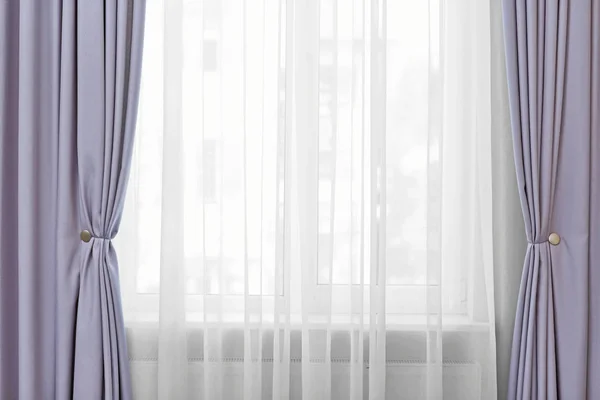 Room window with curtains — Stock Photo, Image