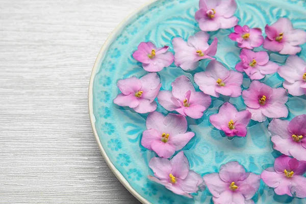 Beautiful flowers on water — Stock Photo, Image