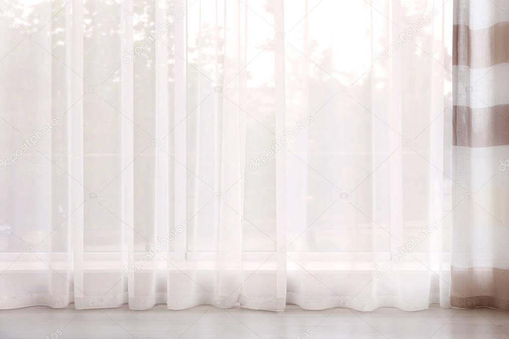 elegant curtains on window