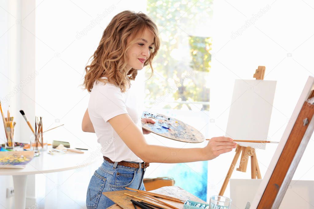 Young female artist  