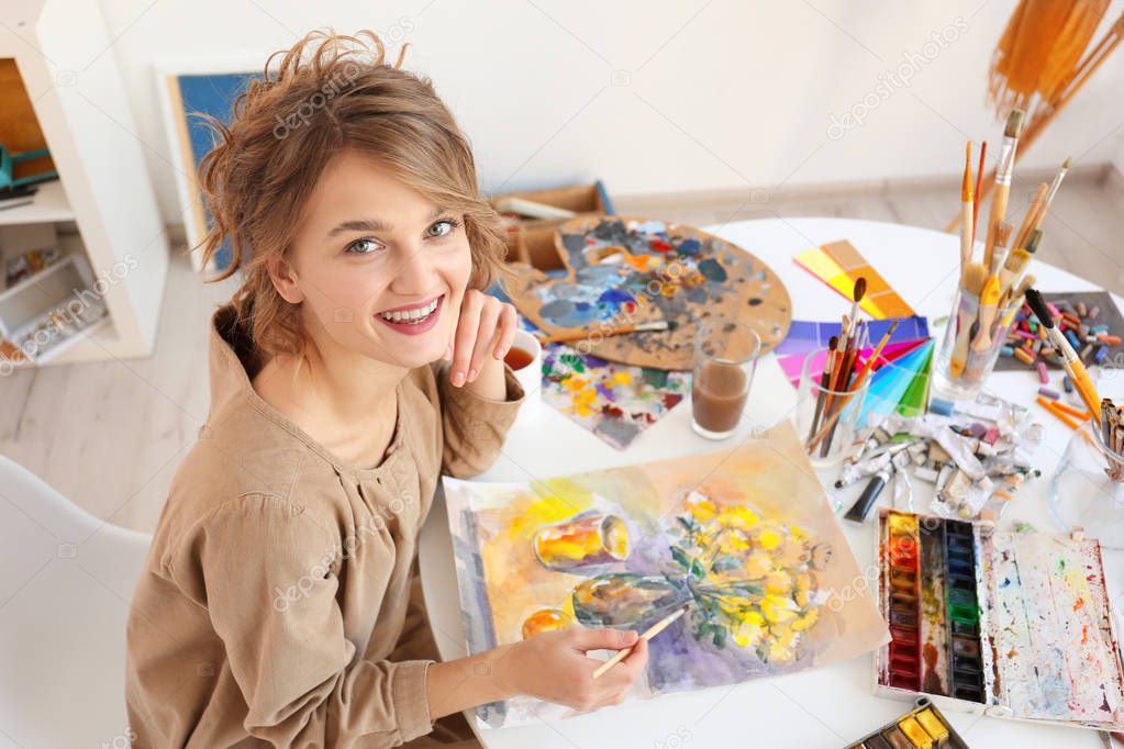 Young female artist  