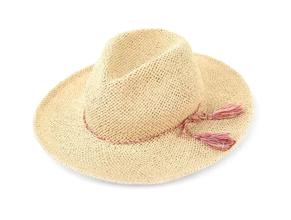 New Straw Hat Isolated White Background — Stock Photo, Image