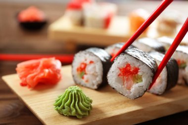 Delicious sushi set clipart