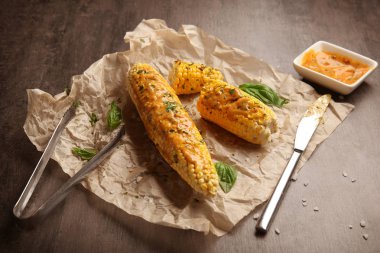 lezzetli ızgara corncobs