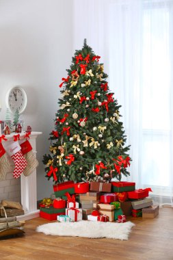 Süslü Noel odası