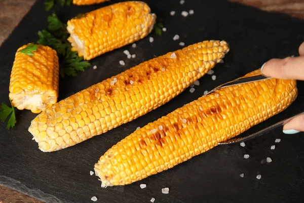 Tasty grilled corncob — Stock Photo, Image