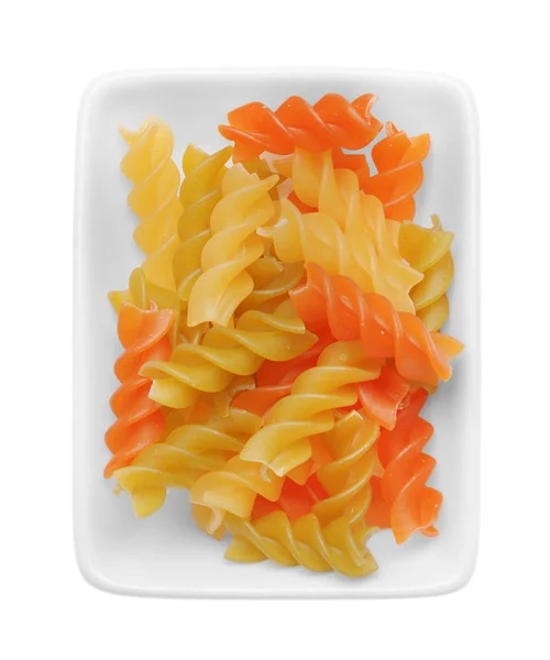 Raw Pasta in plate — Stock Photo, Image