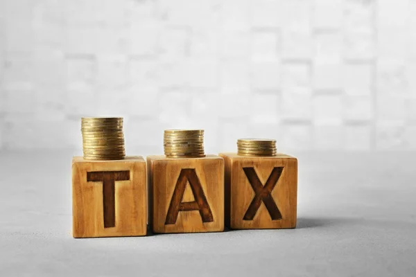 Tax concept with cubes — Stock Photo, Image