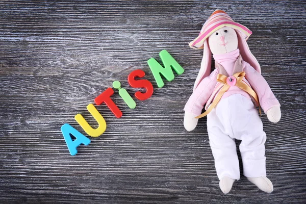 Word Autism with toy — Stock Photo, Image