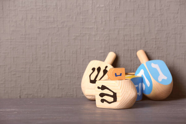 wooden Dreidels for Hanukkah