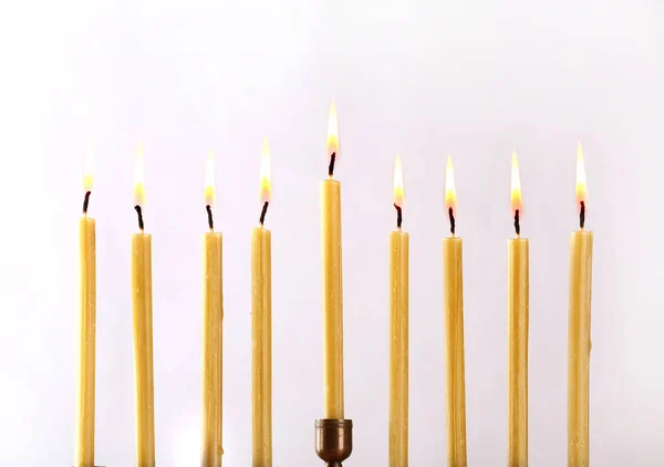 Το Menorah με κεριά για το Χανουκά — Φωτογραφία Αρχείου