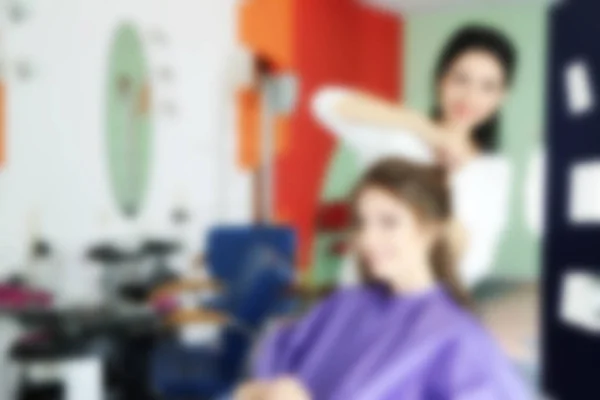 Blurred hairdressing salon background.