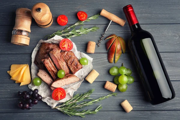 Grilled steak and appetizers — Stock Photo, Image