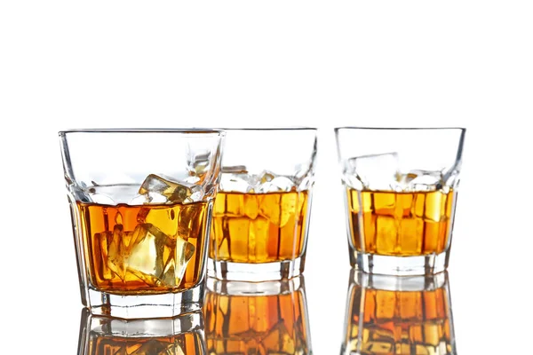 Glasses of luxury whisky — Stock Photo, Image