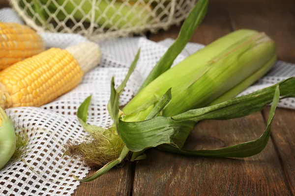 Fresh green corncob — Stock Photo, Image