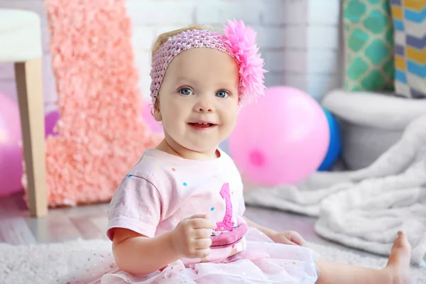 One year-old baby girl — Stock Photo, Image