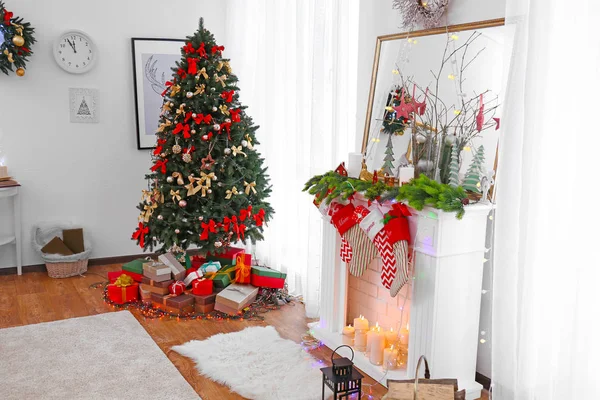 Chambre décorée pour Noël — Photo