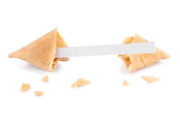 Fortune cookie with blank message — Stock Photo, Image