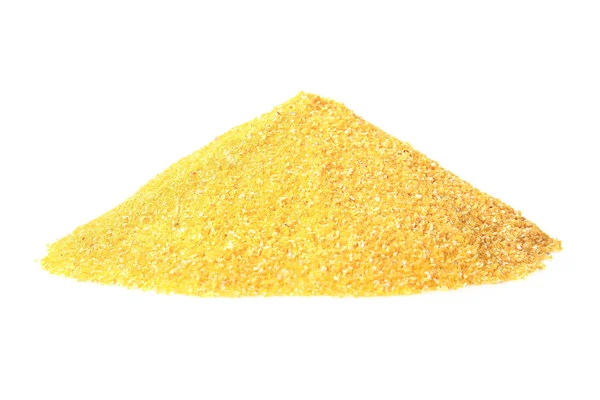 Pile of raw cornmeal — Stock Photo, Image