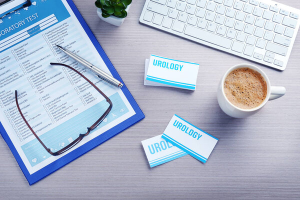 Urologist workplace in office