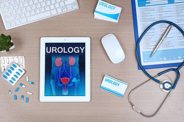 Urologist workplace in office — Stock Photo, Image