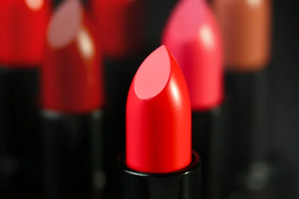Many lipsticks in different shades — Stock Photo, Image