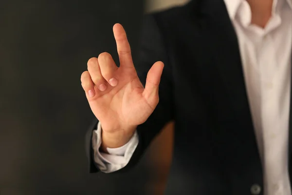 Kézi, ujjal mutatva — Stock Fotó