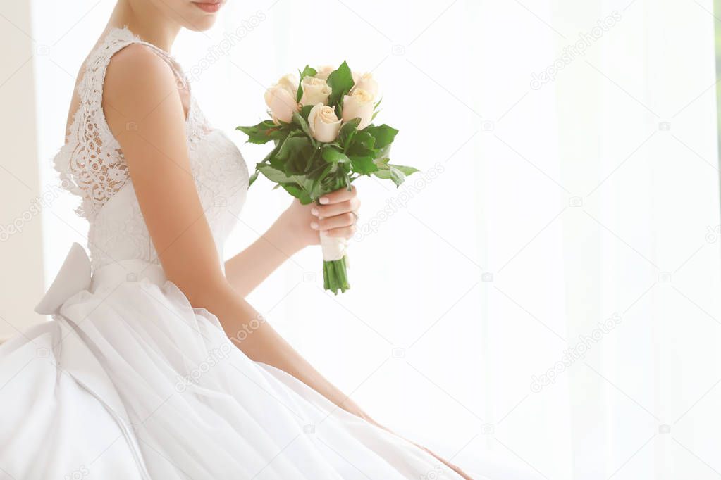 Bride in beautiful dress 