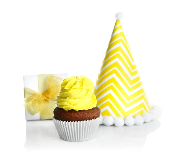 Pole ciastko i prezent urodzinowy — Zdjęcie stockowe