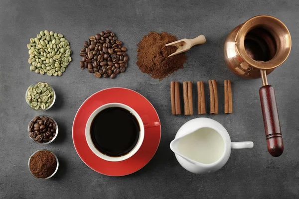 Coffee flat lay composition — Stock Photo, Image