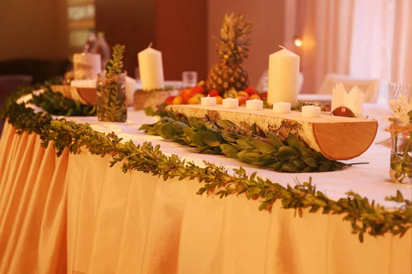 婚礼餐桌装饰 — 图库照片