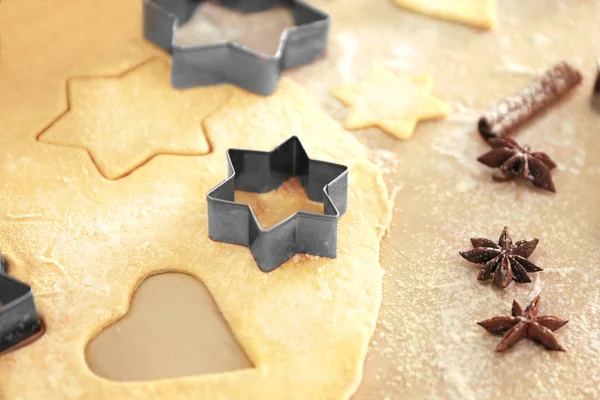 Zubereitung von Weihnachtsplätzchen — Stockfoto