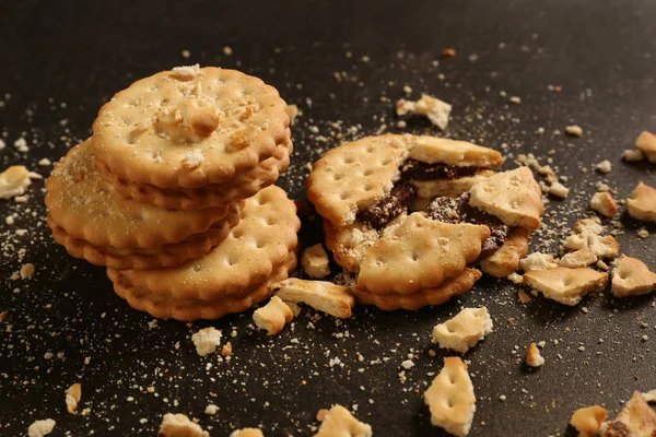 Lekkere koekjes met kruimels — Stockfoto