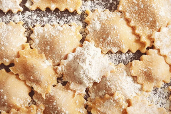 Pile of Uncooked ravioli — Stock Photo, Image