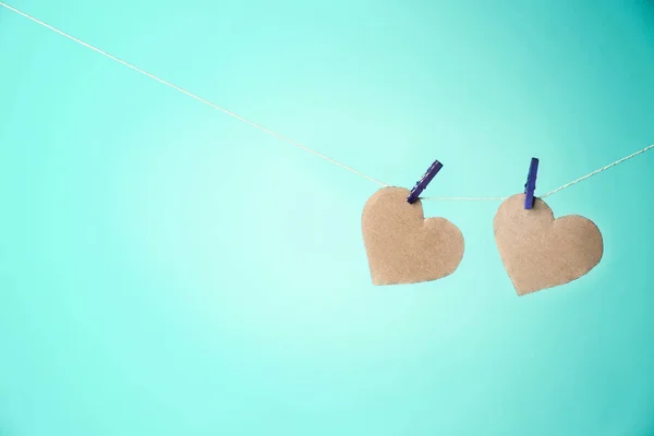 Decorative hearts hanging — Stock Photo, Image
