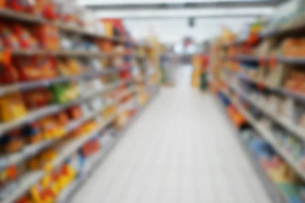 Blurred view of shelves — Stock Photo, Image