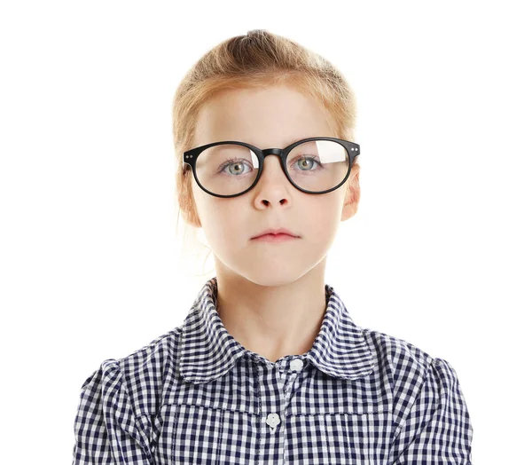 Menina pequena em branco — Fotografia de Stock