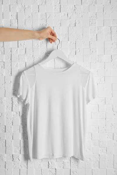 Camiseta blanca en blanco — Foto de Stock