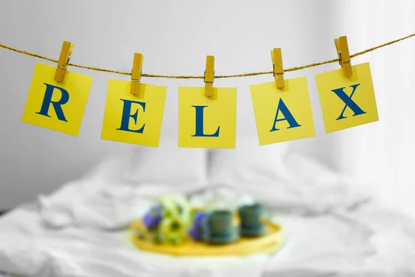 Tarjetas con palabra impresa RELAX —  Fotos de Stock