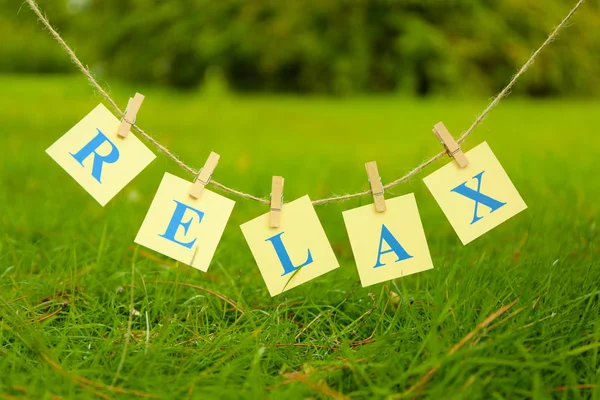 Carte con scritta RELAX — Foto Stock