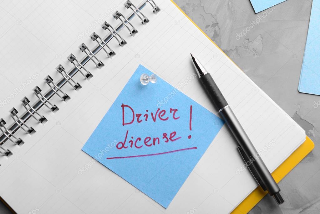 Driver license concept