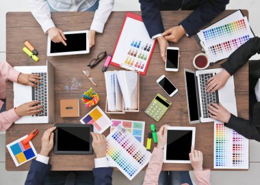 İş insanlar iş arkadaşları. Ekip çalışması kavramı