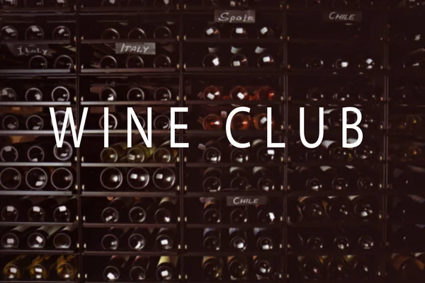 Tekst Wine Club — Zdjęcie stockowe