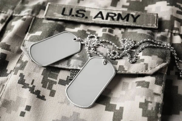 Army tokens and patch — Stock Photo, Image