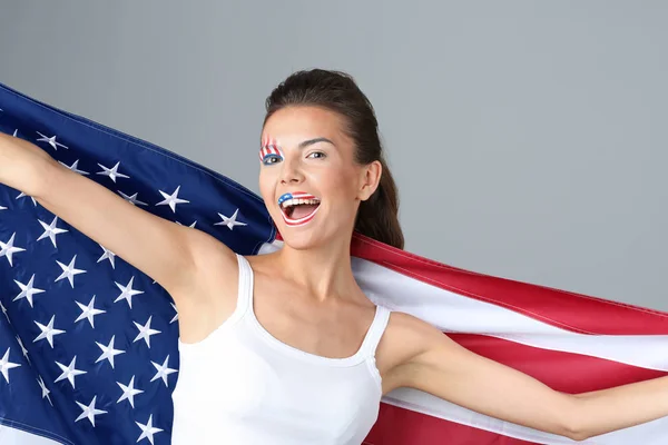 Chica con USA maquillaje —  Fotos de Stock